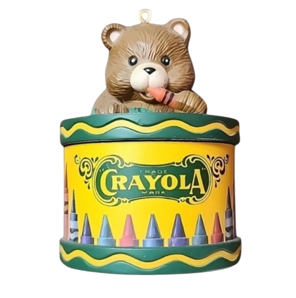 Vintage Crayola Bear Ornament Christmas Tree Decoration